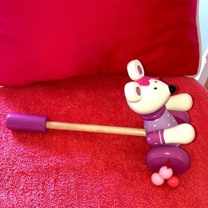 Push and pull wooden toy mouse (educational toddlers)